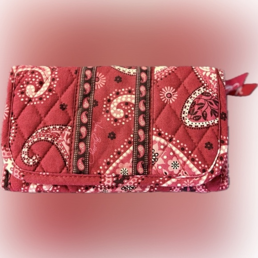 Vera Bradley Red Paisley Quilted Wallet